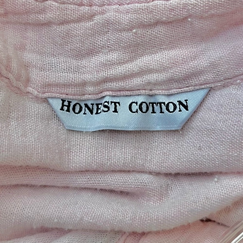 Honest Cotton Women’s Light Blush Pink Textured 100% Cotton Long-Sleeve Shirt — image 4 of 5